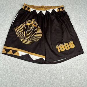 Wooter Apparel Golden Pharaoh 1906 Embroidered Basketball Shorts‎ Men's Size L